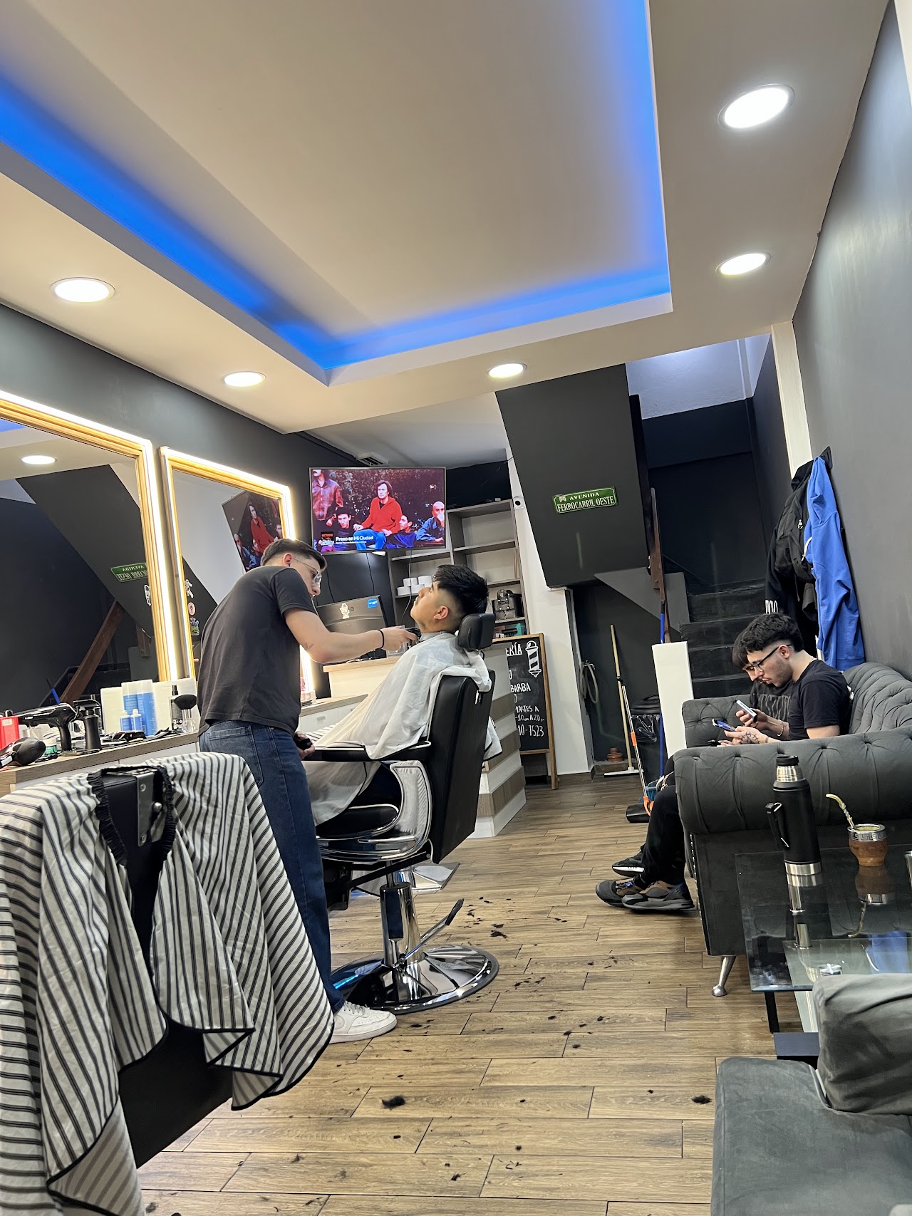 Interior premium de la barbería